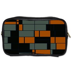 Rectangles In Retro Colors                              			toiletries Bag (one Side) by LalyLauraFLM