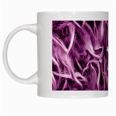 Textured Abstract Print White Mugs by dflcprints