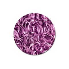 Textured Abstract Print Magnet 3  (round) by dflcprints