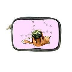 Lovely Cat Playing A Ball Of Wool Coin Purse by TastefulDesigns