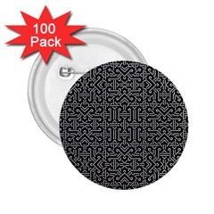 Black And White Ethnic Sharp Geometric  2 25  Buttons (100 Pack)  by dflcprints