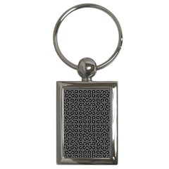 Black And White Ethnic Sharp Geometric  Key Chains (rectangle)  by dflcprints