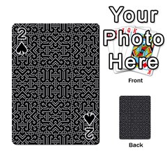 Black And White Ethnic Sharp Geometric  Playing Cards 54 Designs  by dflcprints