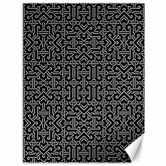 Black And White Ethnic Sharp Geometric  Canvas 36  X 48   by dflcprints