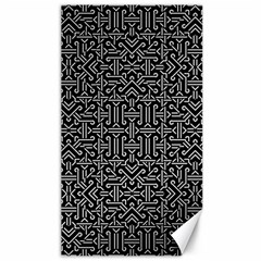 Black And White Ethnic Sharp Geometric  Canvas 40  X 72   by dflcprints