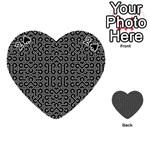 Black and White Ethnic Sharp Geometric  Playing Cards 54 (Heart)  Front - Spade2