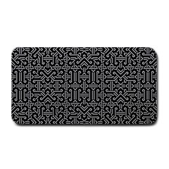 Black And White Ethnic Sharp Geometric  Medium Bar Mats