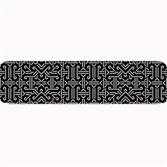 Black And White Ethnic Sharp Geometric  Large Bar Mats by dflcprints