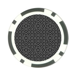 Black And White Ethnic Sharp Geometric  Poker Chip Card Guards by dflcprints