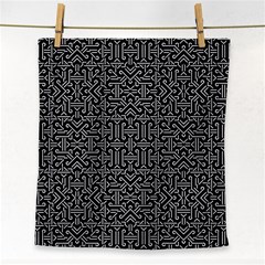 Black And White Ethnic Sharp Geometric  Face Towel by dflcprints