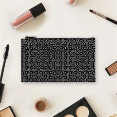 Black And White Ethnic Sharp Geometric  Cosmetic Bag (small)  by dflcprints