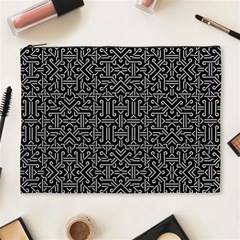 Black And White Ethnic Sharp Geometric  Cosmetic Bag (xl) by dflcprints