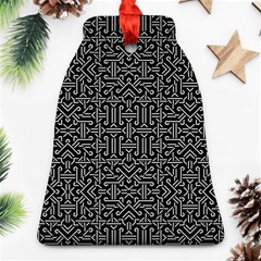 Black And White Ethnic Sharp Geometric  Ornament (bell) 