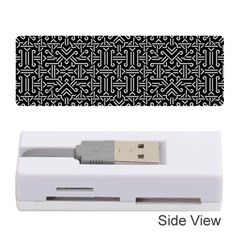 Black And White Ethnic Sharp Geometric  Memory Card Reader (stick) 