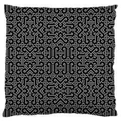 Black And White Ethnic Sharp Geometric  Large Cushion Case (one Side) by dflcprints