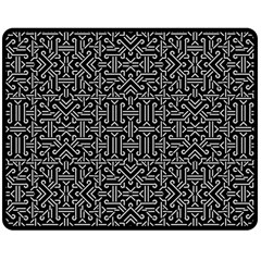 Black And White Ethnic Sharp Geometric  Double Sided Fleece Blanket (medium) 