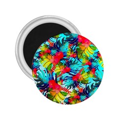 Watercolor Tropical Leaves Pattern 2 25  Magnets by TastefulDesigns