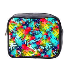 Watercolor Tropical Leaves Pattern Mini Toiletries Bag 2-side by TastefulDesigns