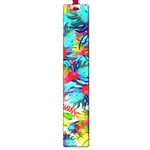 Watercolor Tropical Leaves Pattern Large Book Marks Front