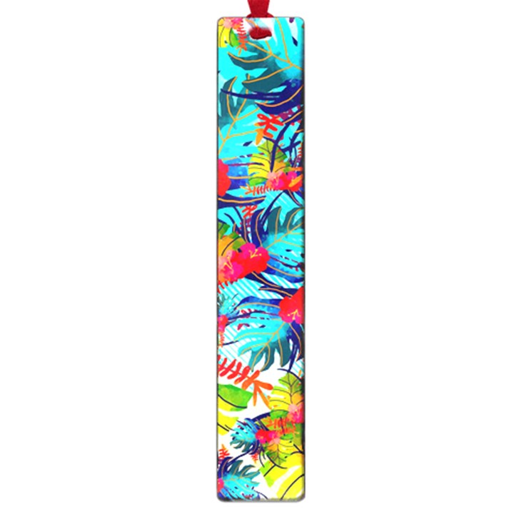 Watercolor Tropical Leaves Pattern Large Book Marks