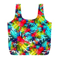 Watercolor Tropical Leaves Pattern Full Print Recycle Bags (l)  by TastefulDesigns