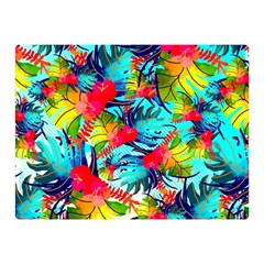 Watercolor Tropical Leaves Pattern Double Sided Flano Blanket (mini) 