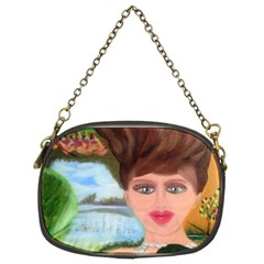 The Girl With A Wooden Hair Chain Purse (two Sided)  By Jocelyn Apple by appleartcom