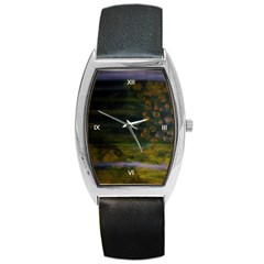 The Plight Tonneau Leather Watch Unisex By Jocelyn Apple/appleartcom by appleartcom