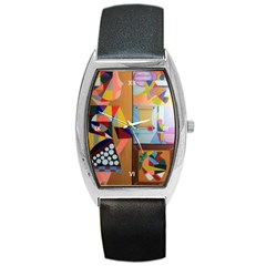 Pablo Et Moi  Tonneau Leather Watch Unisex By Jocelyn Apple/appleartcom  by appleartcom