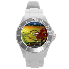 Les Couleurs Unisex Plastic Sport Watch (large)  By Jocelyn Apple/appleartcom