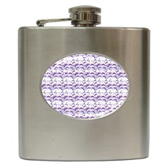 Floral Stripes Pattern Hip Flask (6 Oz) by dflcprints