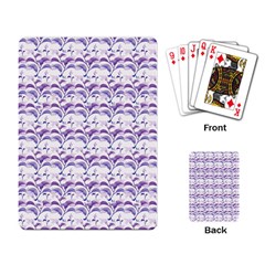 Floral Stripes Pattern Playing Card by dflcprints