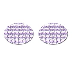 Floral Stripes Pattern Cufflinks (oval) by dflcprints