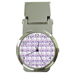 Floral Stripes Pattern Money Clip Watches by dflcprints