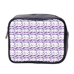 Floral Stripes Pattern Mini Toiletries Bag 2-side by dflcprints