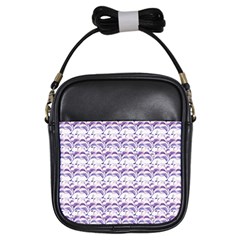 Floral Stripes Pattern Girls Sling Bags by dflcprints