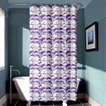 Floral Stripes Pattern Shower Curtain 36  x 72  (Stall)  Curtain(36 X72 ) - 33.26 x66.24  Curtain(36 X72 )