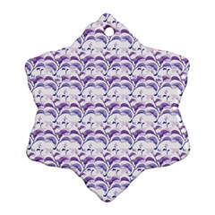 Floral Stripes Pattern Snowflake Ornament (2-side) by dflcprints