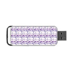 Floral Stripes Pattern Portable Usb Flash (one Side)