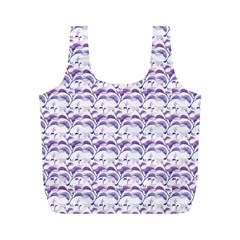 Floral Stripes Pattern Full Print Recycle Bags (m)  by dflcprints