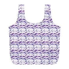 Floral Stripes Pattern Full Print Recycle Bags (l) 