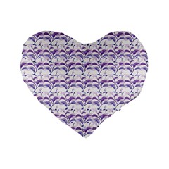 Floral Stripes Pattern Standard 16  Premium Flano Heart Shape Cushions by dflcprints