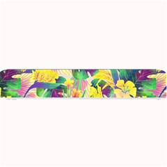 Tropical Flowers And Leaves Background Small Bar Mats