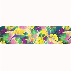 Tropical Flowers And Leaves Background Large Bar Mats