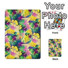 Tropical Flowers And Leaves Background Multi-purpose Cards (rectangle)  by TastefulDesigns