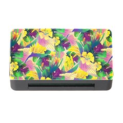 Tropical Flowers And Leaves Background Memory Card Reader With Cf