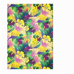 Tropical Flowers And Leaves Background Large Garden Flag (two Sides)