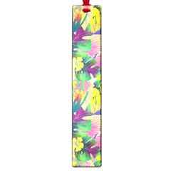 Tropical Flowers And Leaves Background Large Book Marks by TastefulDesigns