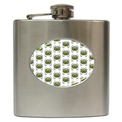 Funny Robot Cartoon Hip Flask (6 oz)