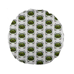 Funny Robot Cartoon Standard 15  Premium Round Cushions